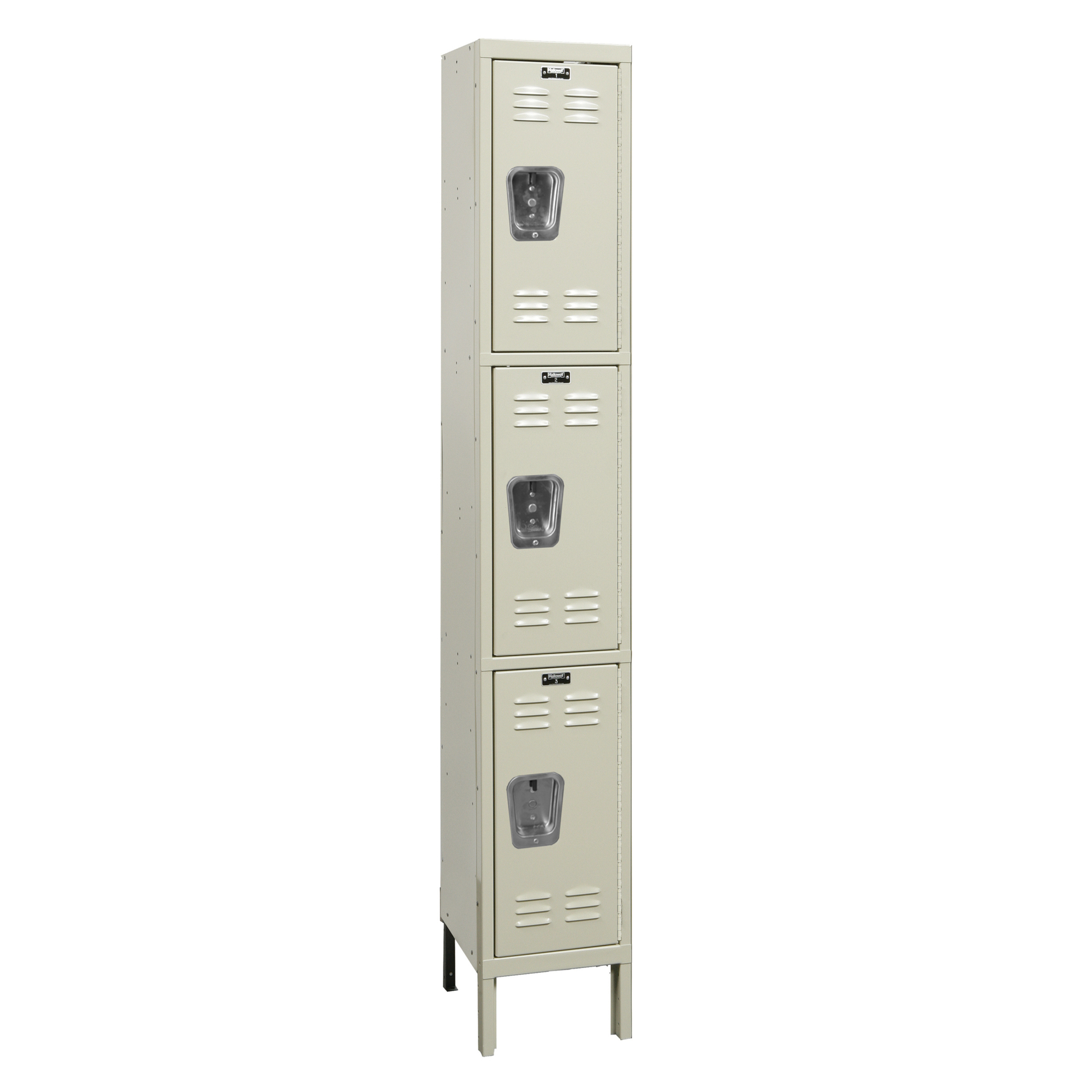 Hallowell, Triple Tier Premium Locker, Height 78 in, Width 12 in, Color Tan, Model# U1228-3A-PT